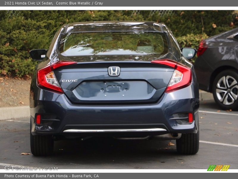 Cosmic Blue Metallic / Gray 2021 Honda Civic LX Sedan
