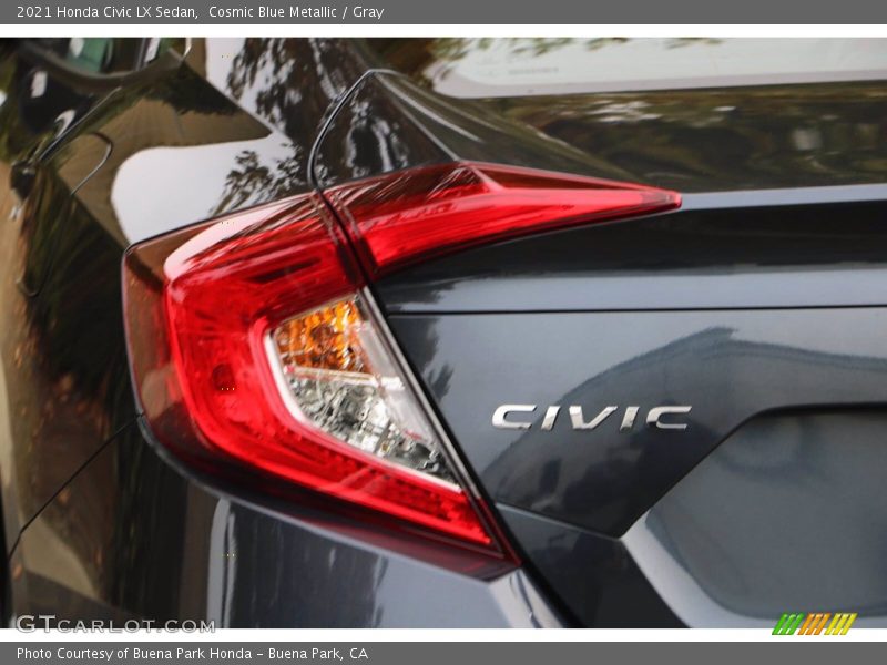 Cosmic Blue Metallic / Gray 2021 Honda Civic LX Sedan