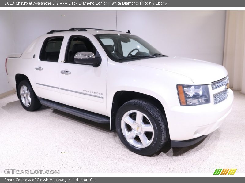 White Diamond Tricoat / Ebony 2013 Chevrolet Avalanche LTZ 4x4 Black Diamond Edition