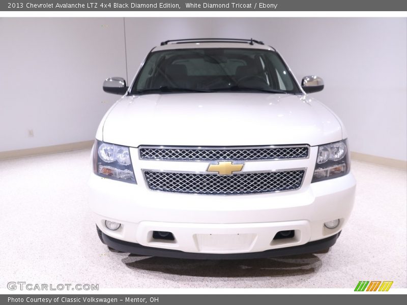 White Diamond Tricoat / Ebony 2013 Chevrolet Avalanche LTZ 4x4 Black Diamond Edition