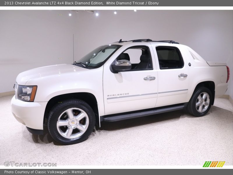 White Diamond Tricoat / Ebony 2013 Chevrolet Avalanche LTZ 4x4 Black Diamond Edition