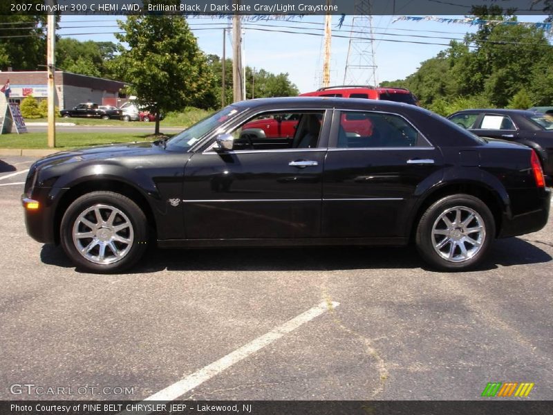 Brilliant Black / Dark Slate Gray/Light Graystone 2007 Chrysler 300 C HEMI AWD