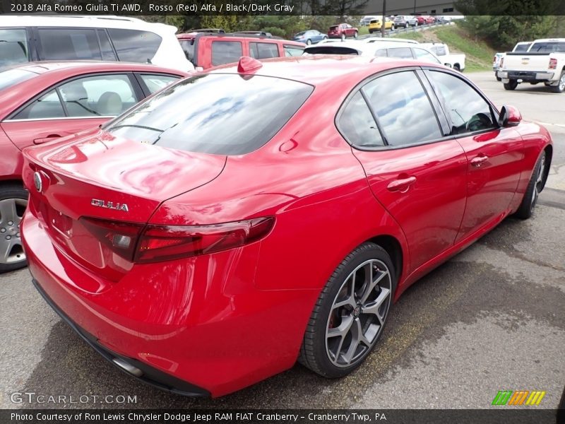 Rosso (Red) Alfa / Black/Dark Gray 2018 Alfa Romeo Giulia Ti AWD
