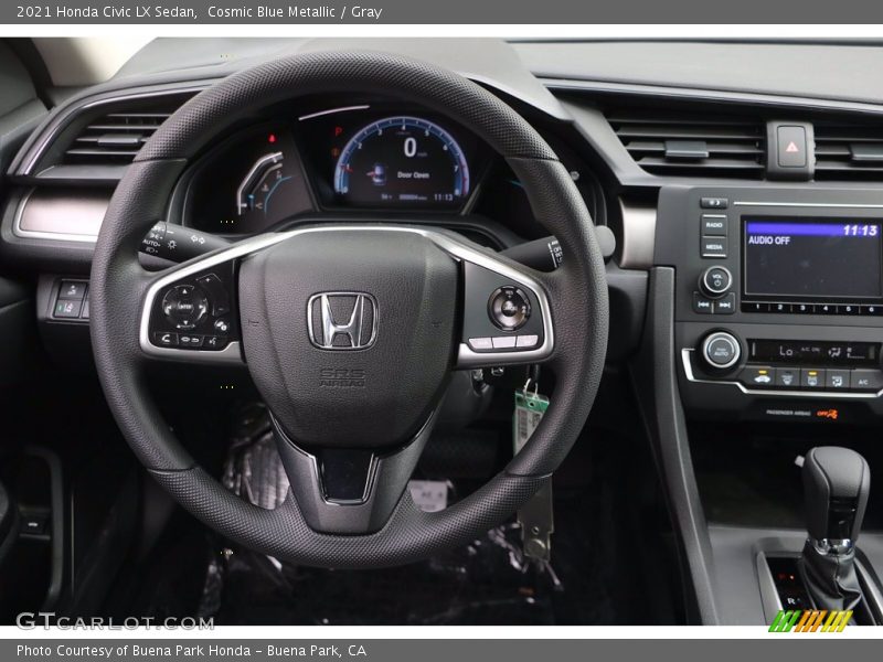 Cosmic Blue Metallic / Gray 2021 Honda Civic LX Sedan