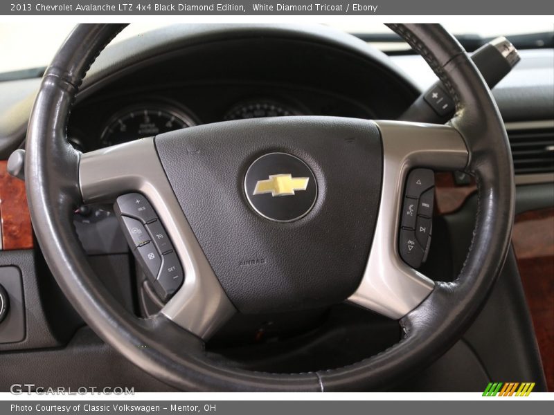 White Diamond Tricoat / Ebony 2013 Chevrolet Avalanche LTZ 4x4 Black Diamond Edition