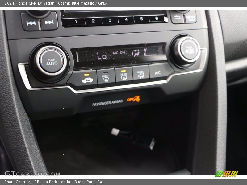 Cosmic Blue Metallic / Gray 2021 Honda Civic LX Sedan