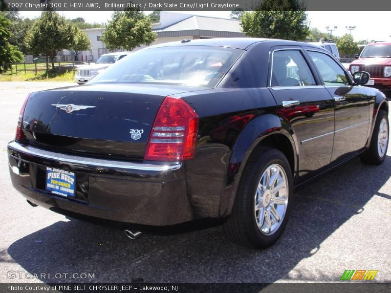 Brilliant Black / Dark Slate Gray/Light Graystone 2007 Chrysler 300 C HEMI AWD