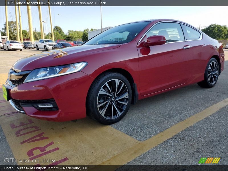 San Marino Red / Black 2017 Honda Accord EX-L V6 Coupe