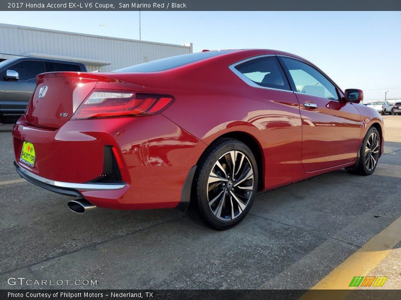 San Marino Red / Black 2017 Honda Accord EX-L V6 Coupe