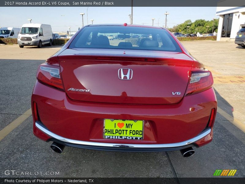 San Marino Red / Black 2017 Honda Accord EX-L V6 Coupe