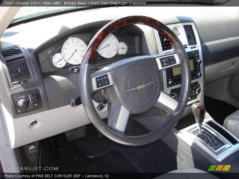Brilliant Black / Dark Slate Gray/Light Graystone 2007 Chrysler 300 C HEMI AWD