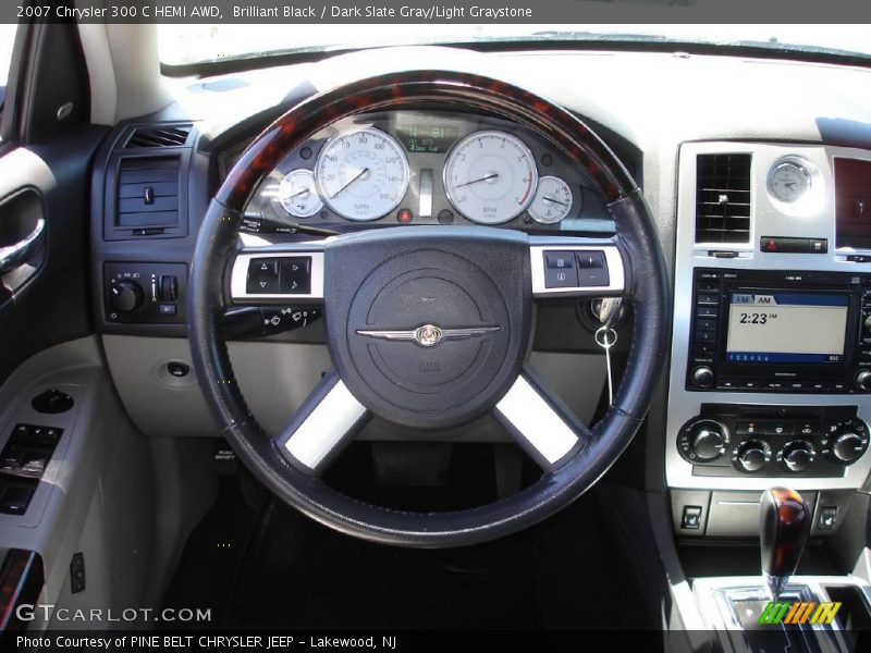 Brilliant Black / Dark Slate Gray/Light Graystone 2007 Chrysler 300 C HEMI AWD