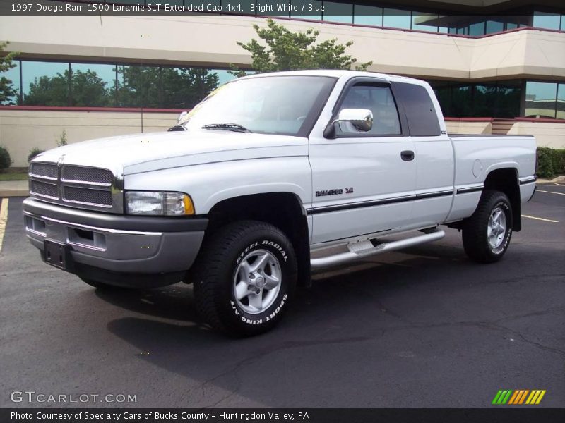 Bright White / Blue 1997 Dodge Ram 1500 Laramie SLT Extended Cab 4x4