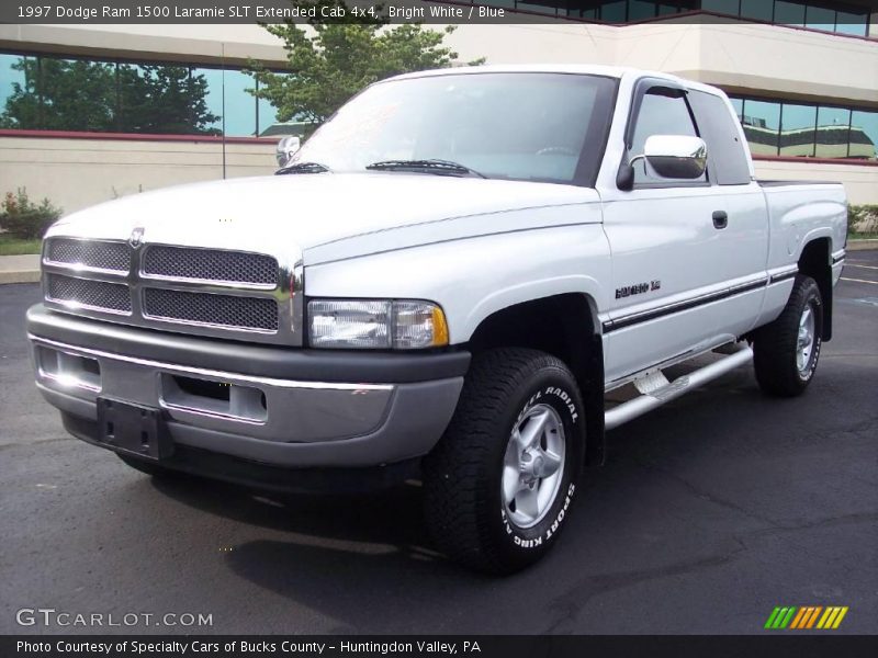 Bright White / Blue 1997 Dodge Ram 1500 Laramie SLT Extended Cab 4x4