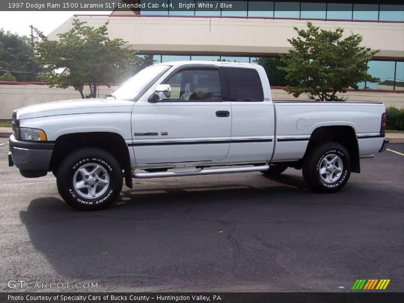 Bright White / Blue 1997 Dodge Ram 1500 Laramie SLT Extended Cab 4x4