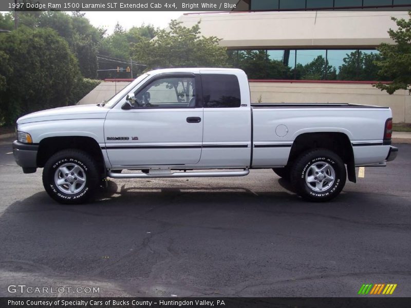 Bright White / Blue 1997 Dodge Ram 1500 Laramie SLT Extended Cab 4x4