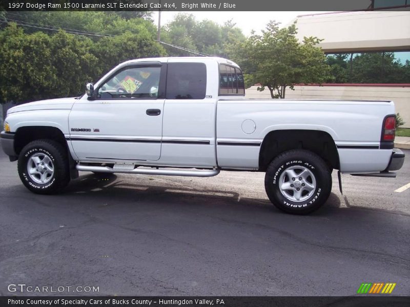 Bright White / Blue 1997 Dodge Ram 1500 Laramie SLT Extended Cab 4x4