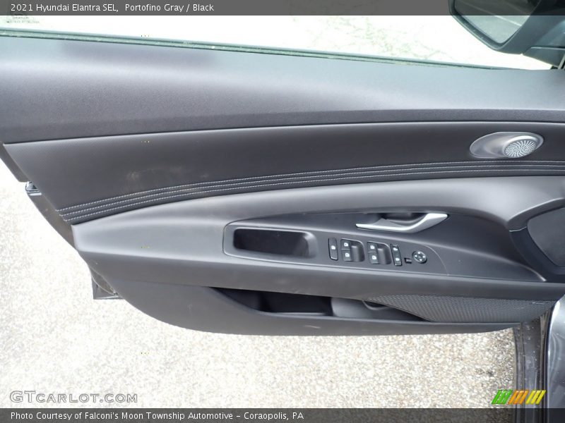 Portofino Gray / Black 2021 Hyundai Elantra SEL