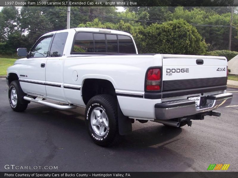 Bright White / Blue 1997 Dodge Ram 1500 Laramie SLT Extended Cab 4x4