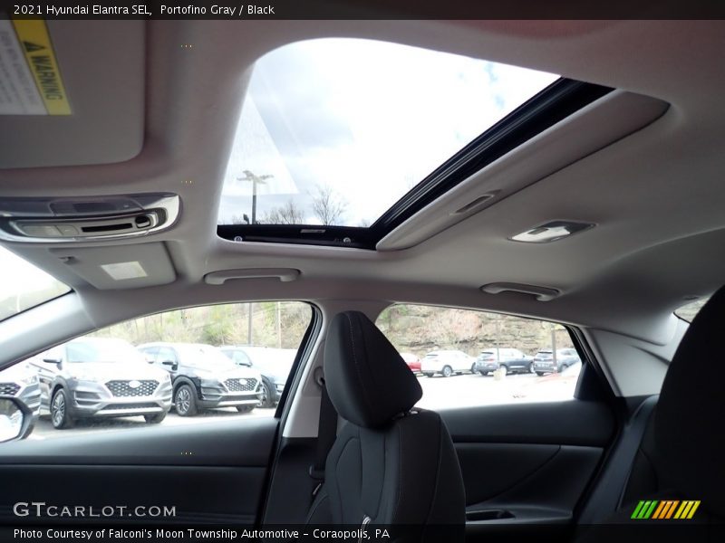 Portofino Gray / Black 2021 Hyundai Elantra SEL