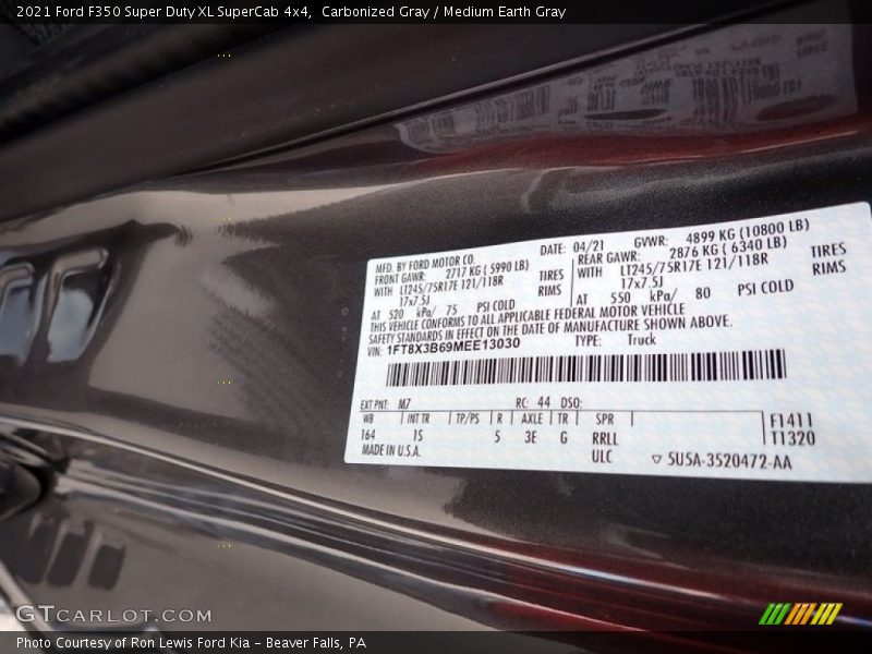 Carbonized Gray / Medium Earth Gray 2021 Ford F350 Super Duty XL SuperCab 4x4
