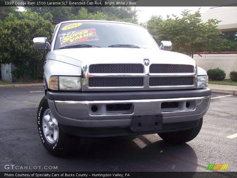 Bright White / Blue 1997 Dodge Ram 1500 Laramie SLT Extended Cab 4x4