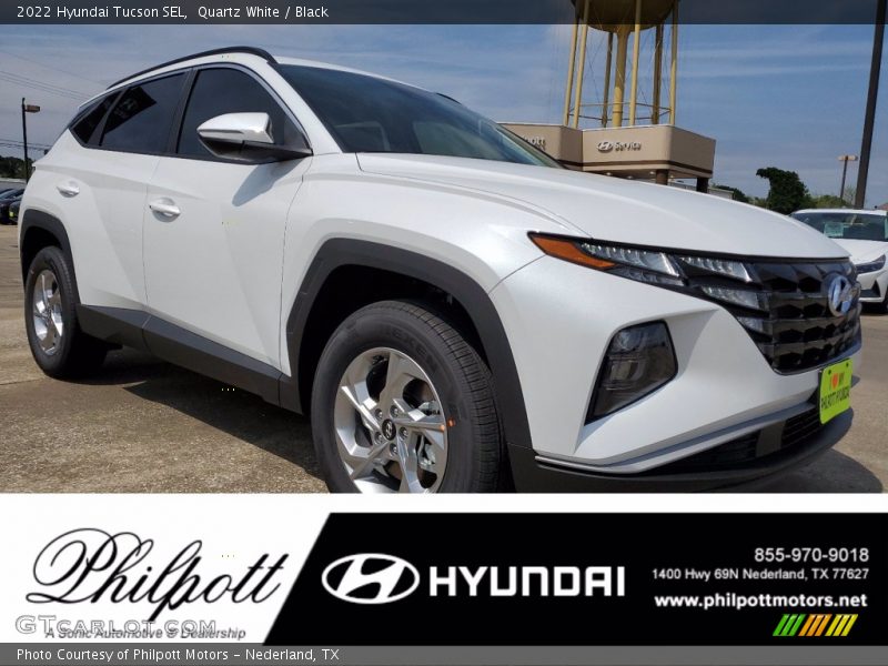 Quartz White / Black 2022 Hyundai Tucson SEL