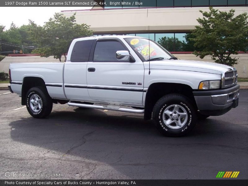 Bright White / Blue 1997 Dodge Ram 1500 Laramie SLT Extended Cab 4x4