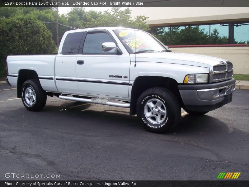 Bright White / Blue 1997 Dodge Ram 1500 Laramie SLT Extended Cab 4x4