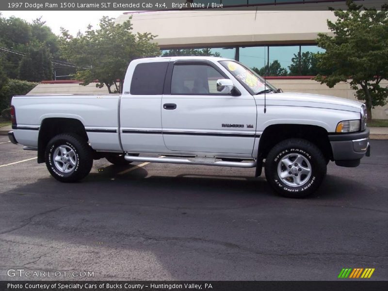 Bright White / Blue 1997 Dodge Ram 1500 Laramie SLT Extended Cab 4x4