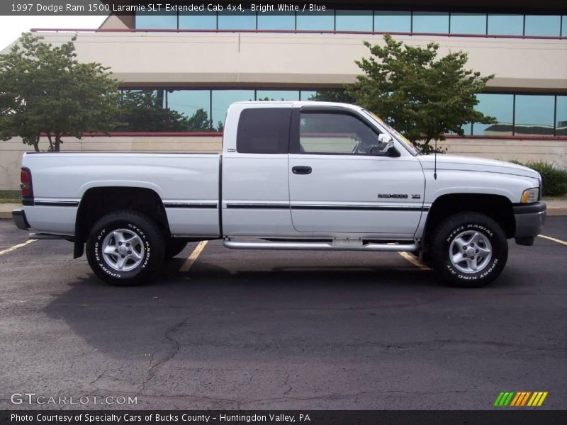 Bright White / Blue 1997 Dodge Ram 1500 Laramie SLT Extended Cab 4x4