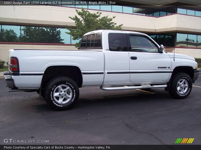 Bright White / Blue 1997 Dodge Ram 1500 Laramie SLT Extended Cab 4x4