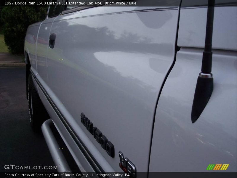 Bright White / Blue 1997 Dodge Ram 1500 Laramie SLT Extended Cab 4x4
