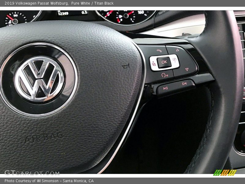 Pure White / Titan Black 2019 Volkswagen Passat Wolfsburg