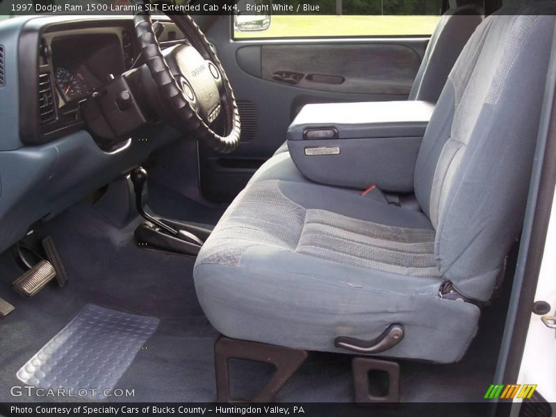 Bright White / Blue 1997 Dodge Ram 1500 Laramie SLT Extended Cab 4x4