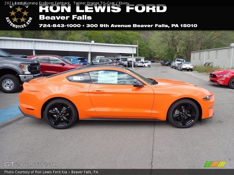 Twister Orange Tri-Coat / Ebony 2021 Ford Mustang EcoBoost Fastback