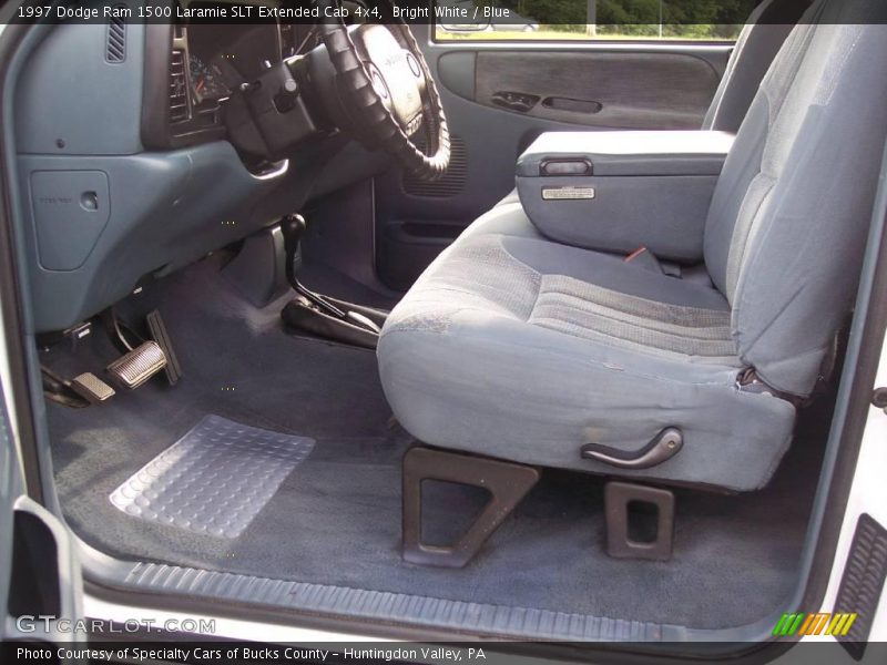Bright White / Blue 1997 Dodge Ram 1500 Laramie SLT Extended Cab 4x4