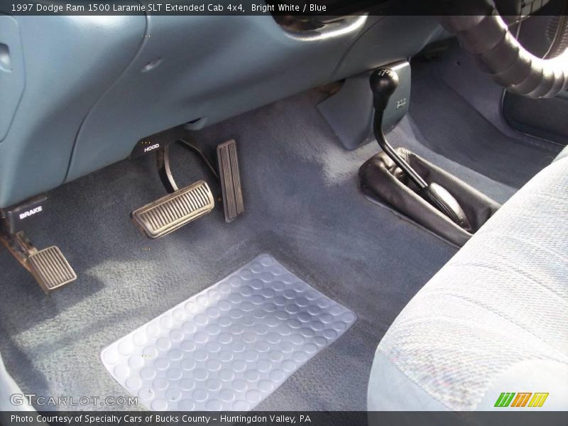 Bright White / Blue 1997 Dodge Ram 1500 Laramie SLT Extended Cab 4x4