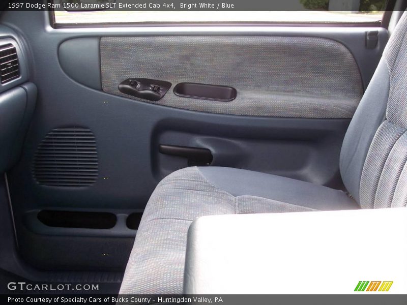 Bright White / Blue 1997 Dodge Ram 1500 Laramie SLT Extended Cab 4x4