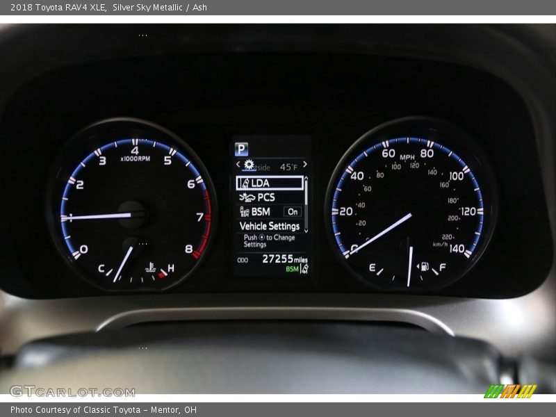 Silver Sky Metallic / Ash 2018 Toyota RAV4 XLE