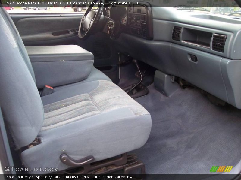 Bright White / Blue 1997 Dodge Ram 1500 Laramie SLT Extended Cab 4x4