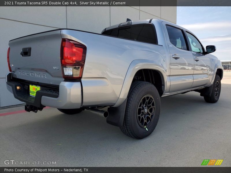Silver Sky Metallic / Cement 2021 Toyota Tacoma SR5 Double Cab 4x4