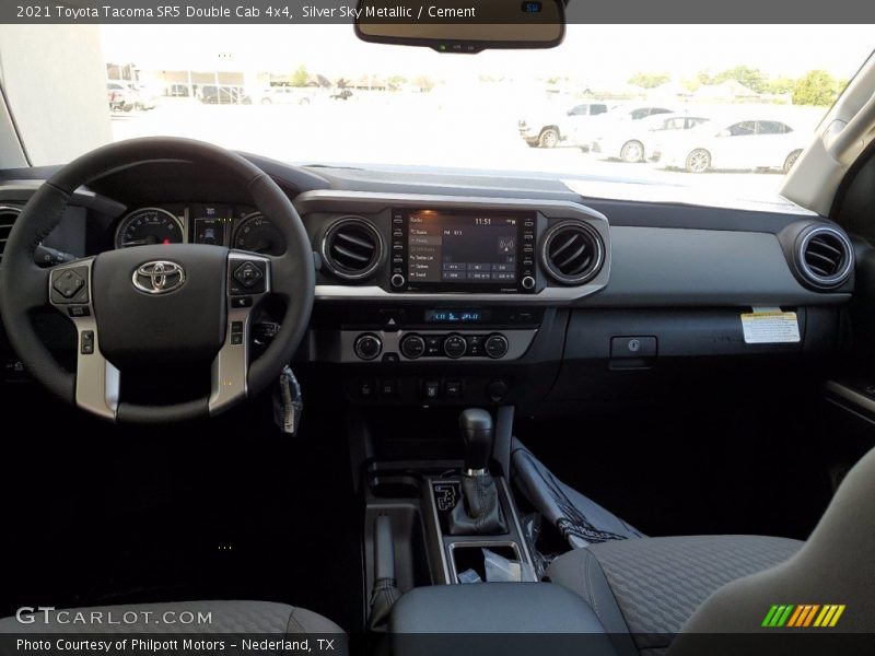 Silver Sky Metallic / Cement 2021 Toyota Tacoma SR5 Double Cab 4x4