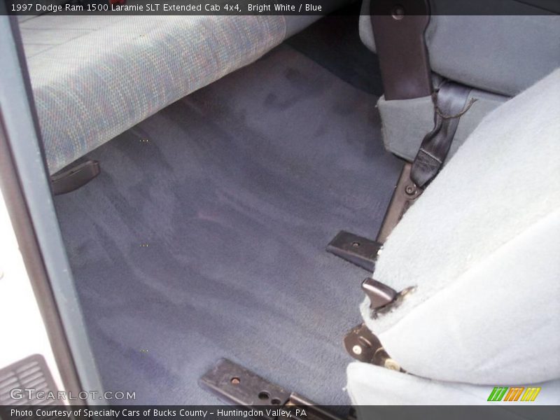 Bright White / Blue 1997 Dodge Ram 1500 Laramie SLT Extended Cab 4x4