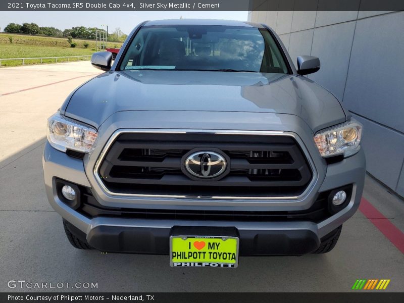 Silver Sky Metallic / Cement 2021 Toyota Tacoma SR5 Double Cab 4x4