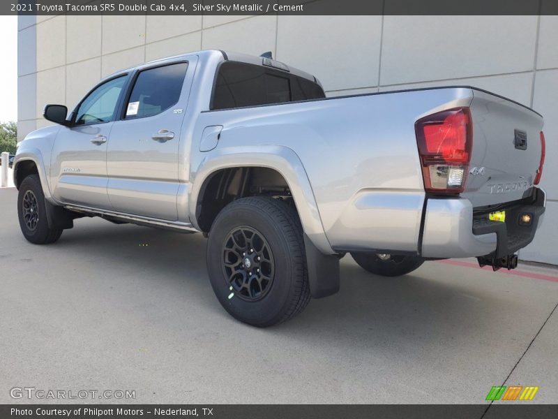 Silver Sky Metallic / Cement 2021 Toyota Tacoma SR5 Double Cab 4x4