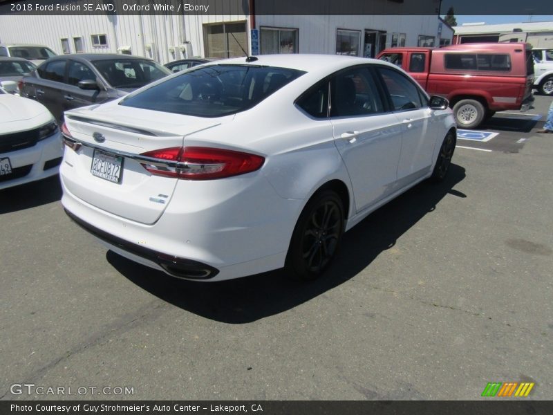 Oxford White / Ebony 2018 Ford Fusion SE AWD
