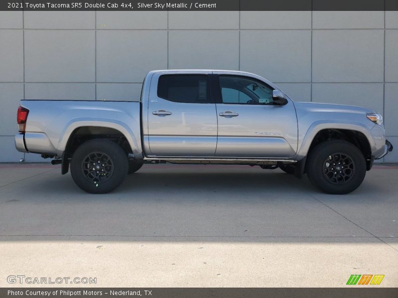 Silver Sky Metallic / Cement 2021 Toyota Tacoma SR5 Double Cab 4x4