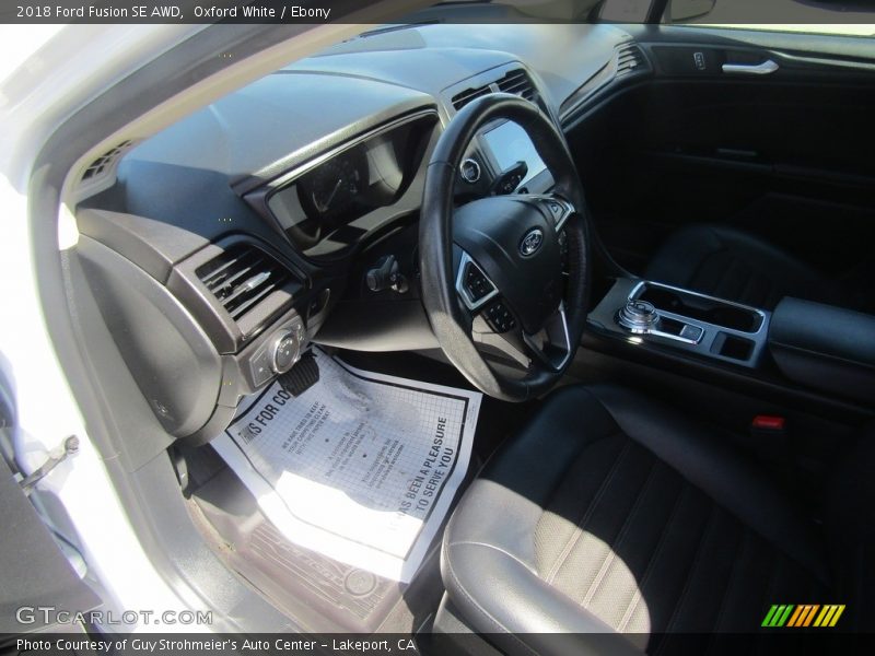 Oxford White / Ebony 2018 Ford Fusion SE AWD