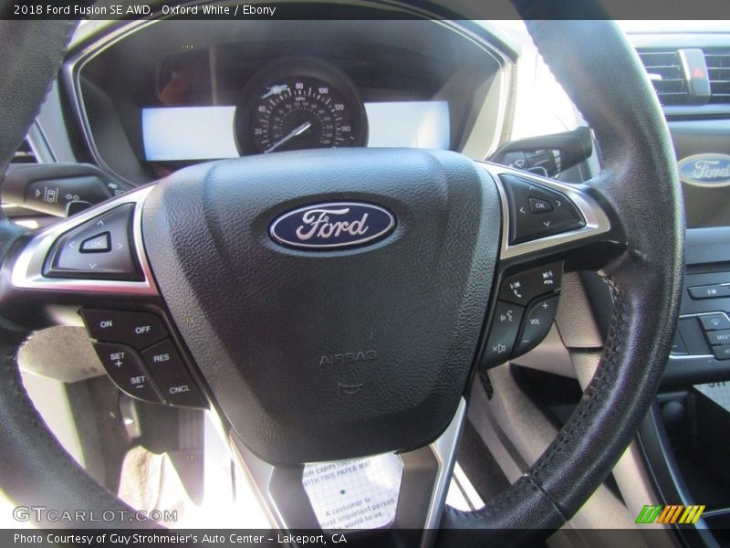 Oxford White / Ebony 2018 Ford Fusion SE AWD